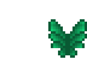 butterfly wings - green fade - big wings