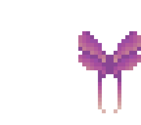 butterfly wings - pastel purple pink red - long tip wings