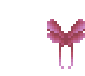 butterfly wings - valentine pink - long tip wings