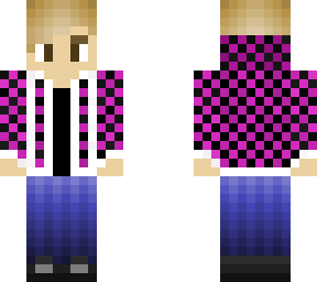 casual blond boy checker jacket