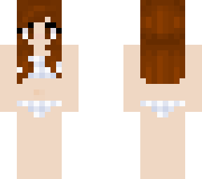cute brown hair girl swimsuit