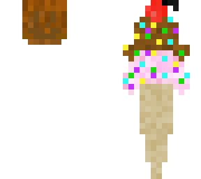 ice cream cone (on back)