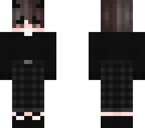 multi coloured hair black checkert pants boy skin
