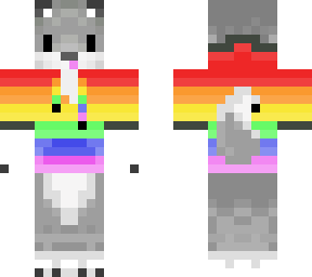 rainbow hoodie husky