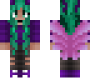 happy 2020 - teal hair with purple suit and pink wings