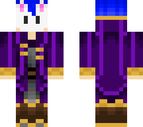 blue haired shop keeper