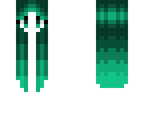 dark green fade light green - hb - long and straight