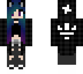 emo galaxy wolf girl