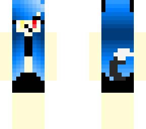 girl with blue hair *one eye red and one eye yellow* (wolf baby)