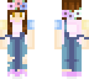 pastel ripped overalls