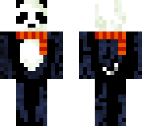 patterned panda bear with scarf