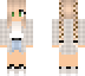 re-texture cute girl w/ french braids