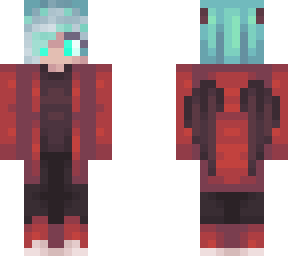 red and blue devil winged man horns