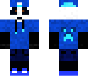 blue skater panda
