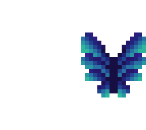 butterfly wings - avatar dark blue and cyan - big wings