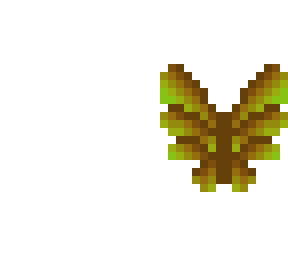 butterfly wings - brown fade green - big wings