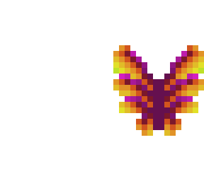 butterfly wings - purple orange and yellow - big wings