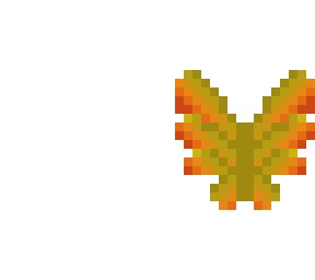 butterfly wings - yellow fade orange & red - big wings