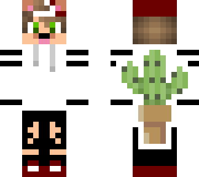 dog boy with cactus