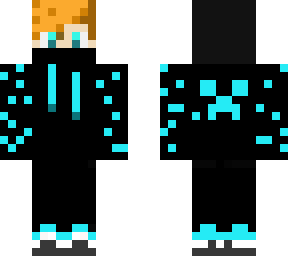 gamer boy teal and black hoodie
