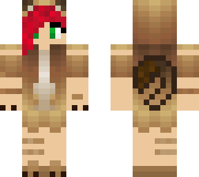 lion girl with red, short hair