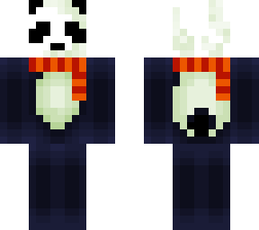 new patterned panda bear with scarf