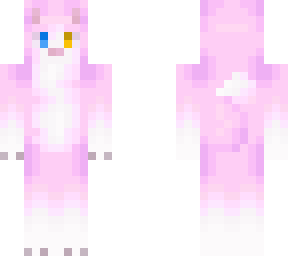 pink cat with blue and orange eyes