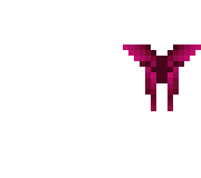 pointed fairy wings - maroon red and pink fade