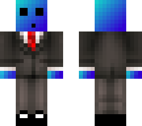 blue slime in suit