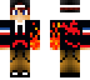 fire dragon guy noob with my flag