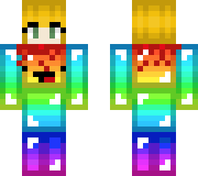 rainbow derp noob holding a head