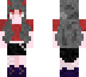 black haired devil demon girl