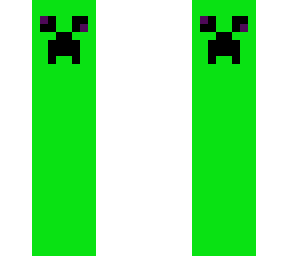 creeper derp with purple eyes 2 faces no arms