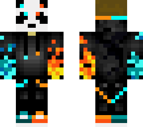 fire ice panda, removable mask