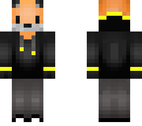 fox in yellow and black hoodie