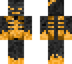 orange burning wither skeleton