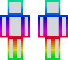 rainbow outline white inside