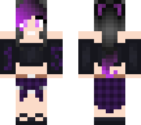 teen girl with purple dip dye