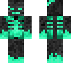 turquoise burning wither skeleton