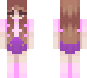 brown haired girl pink outfits