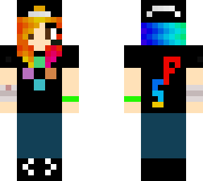 rainbow haired retro gamer gal survivor (hair by violetdataco)