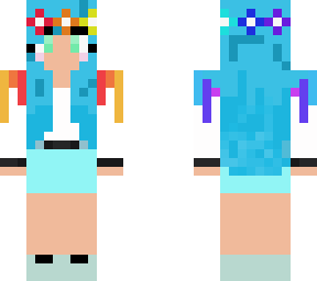 rainbow hoodie girl