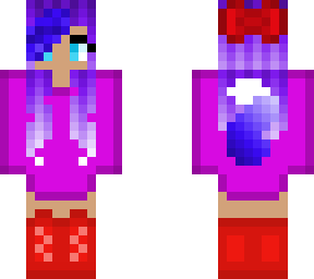 cute blue/purple haired wolf