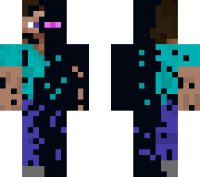 endermen and steve fusing together