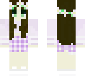 flower crown brown hair girl