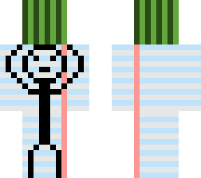 stick boi with a watermelon