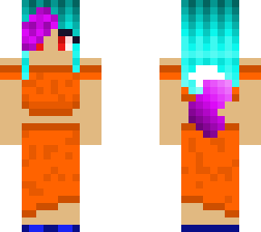 wolf girl with orange dress