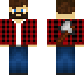 plaid lumberjack w/ axe