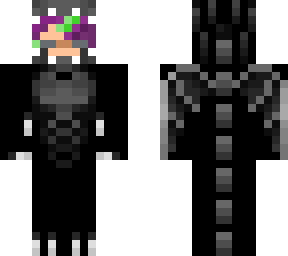 this is for a friend- dragon boy with purple and green hair