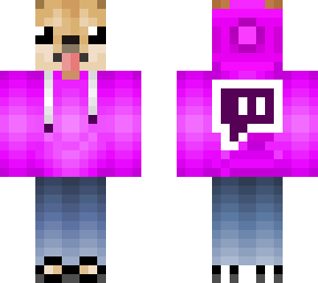 doge with twitch logo